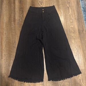 Hashtag Navy Cropped Wide Leg Pants